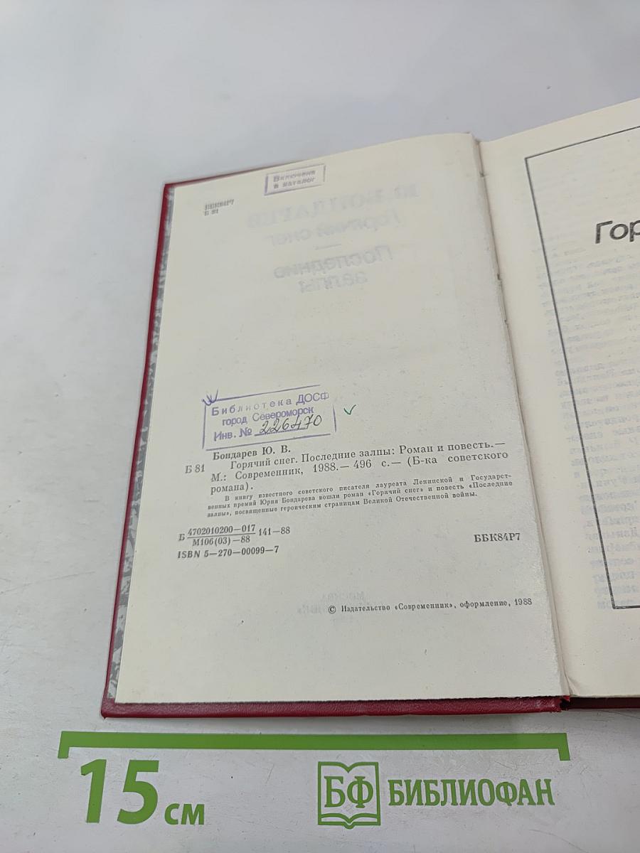 Горячий снег. Последние залпы