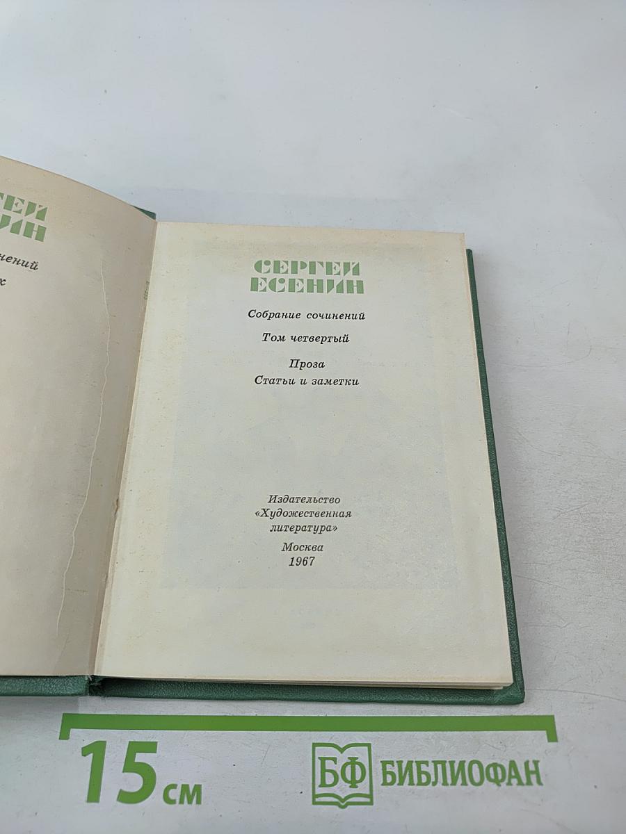 Собрание сочинений. Том четвертый. Проза. Статьи и заметки
