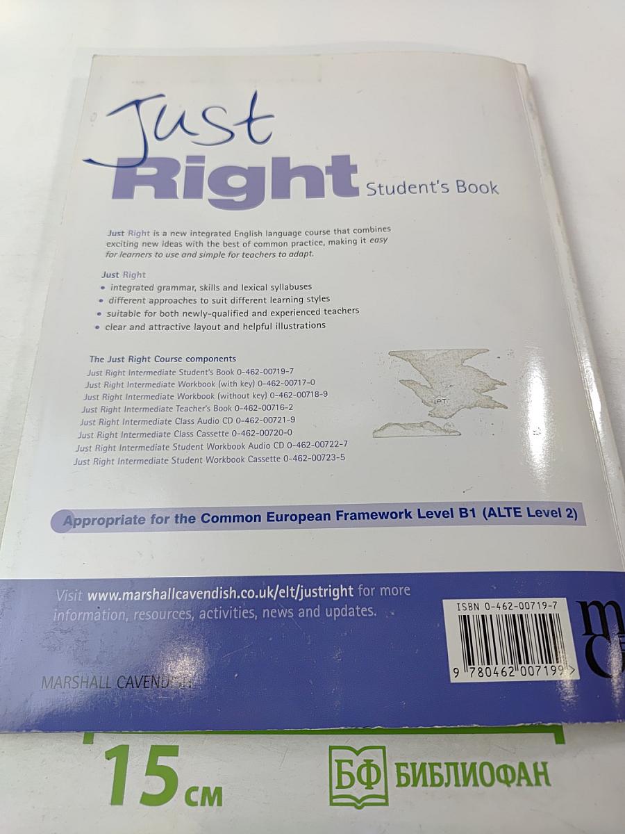 Just Right Student's Book Intermediate