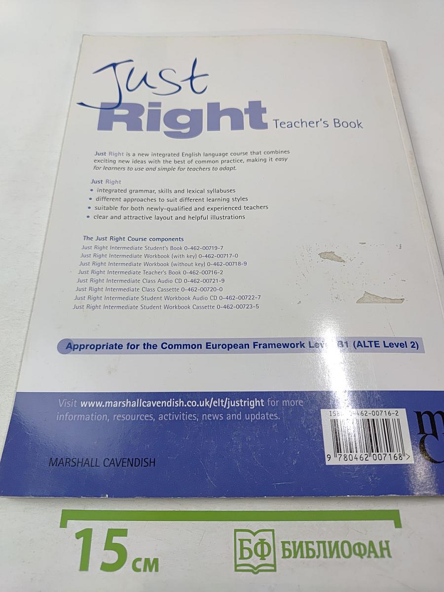 Just Right Teacher's Book Intermediate