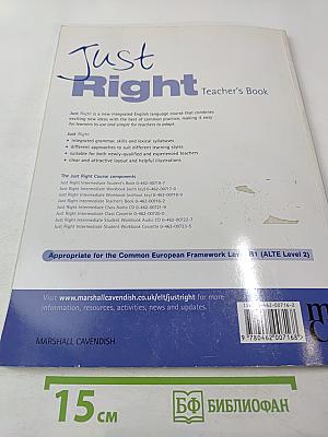 Just Right Teacher's Book Intermediate