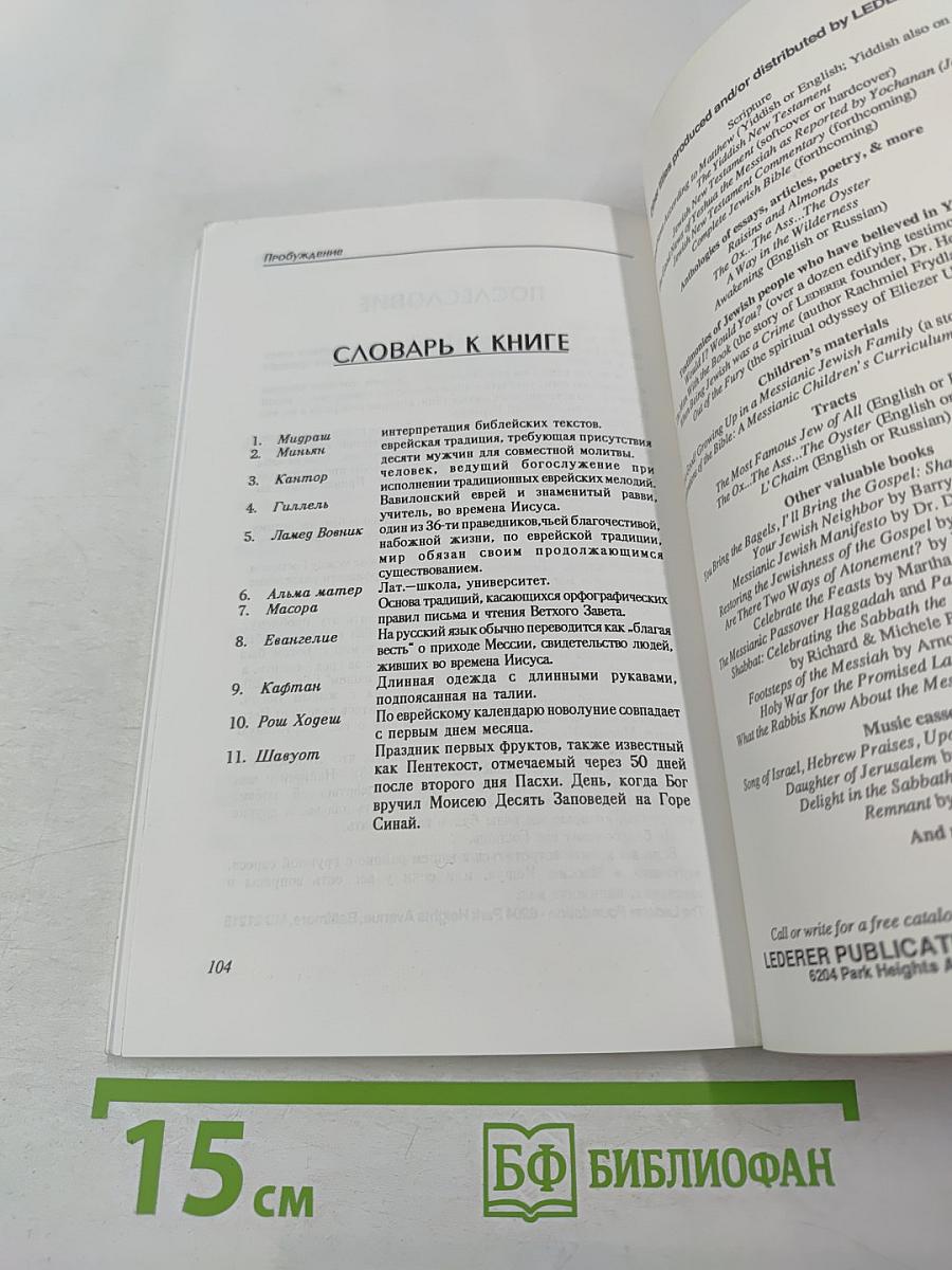 Пробуждение. Евреи и Иисус. Статьи и Рассказы