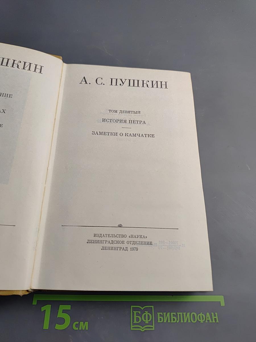 Полное собрание сочинений в десяти томах. Том IX. История Петра. Заметки о Камчатке