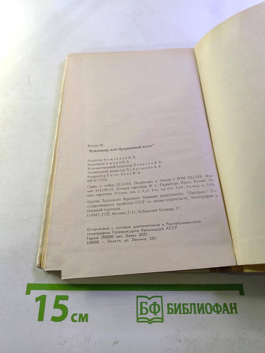 Владимир, или Прерванный полёт