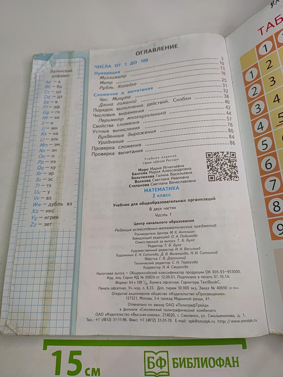 Математика 2 класс Часть 1