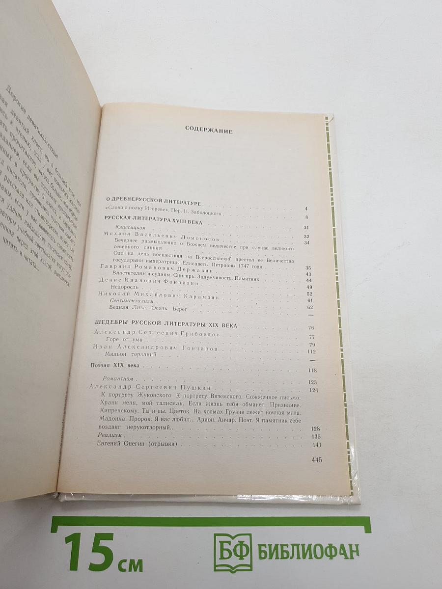 Литература 9 класс