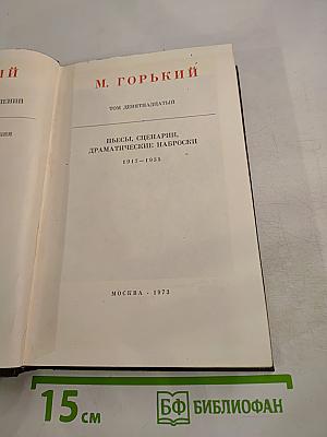 М. Горький. Собрание сочинений. Том девятнадцатый: Пьесы, сценарии, драматические наброски 1917-1935