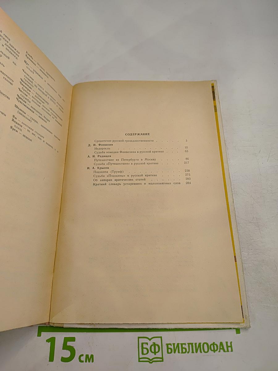 Недоросль. Путешествие из Петербурга в Москву. Подщипа