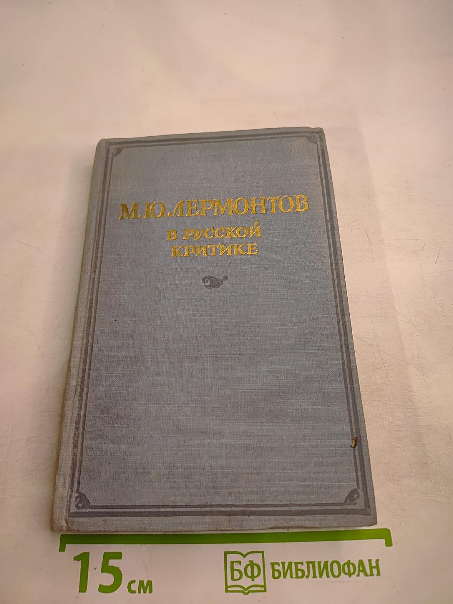 М. Ю. Лермонтов в русской критике