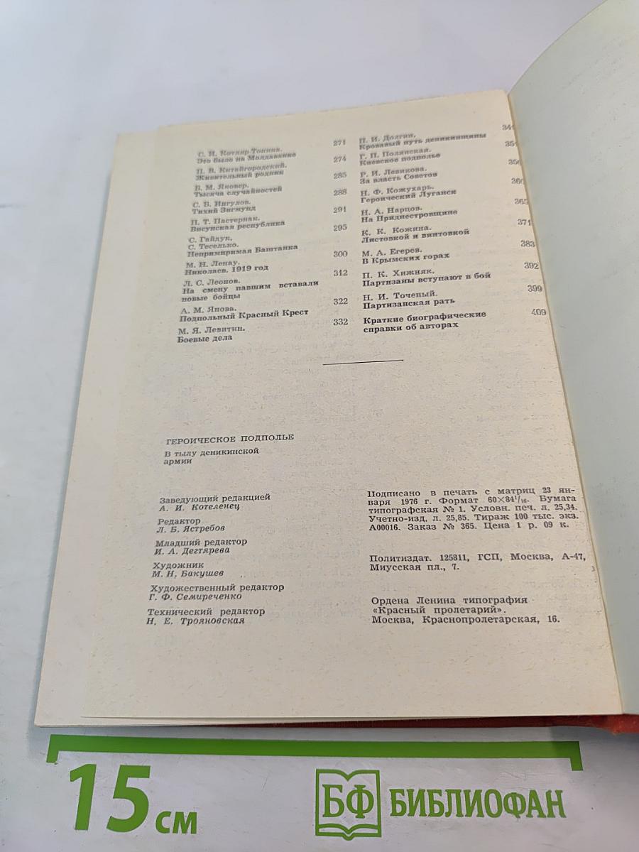Героическое подполье. В тылу деникинской армии. Воспоминания