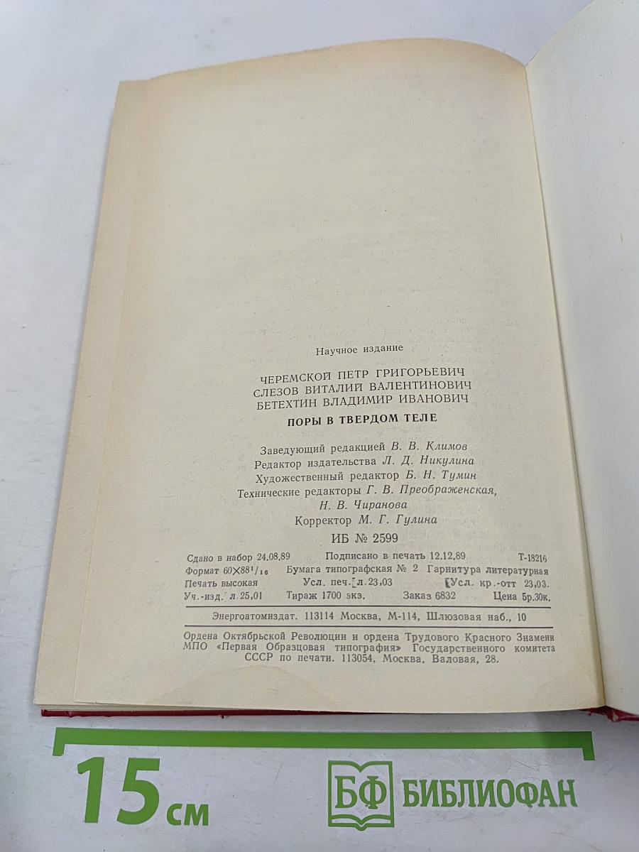 Поры в твердом теле