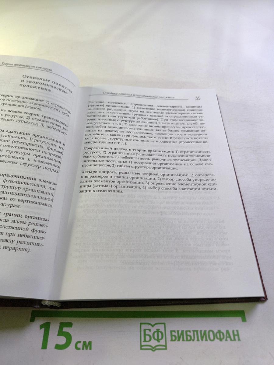 Теория экономической организации. Учебное пособие