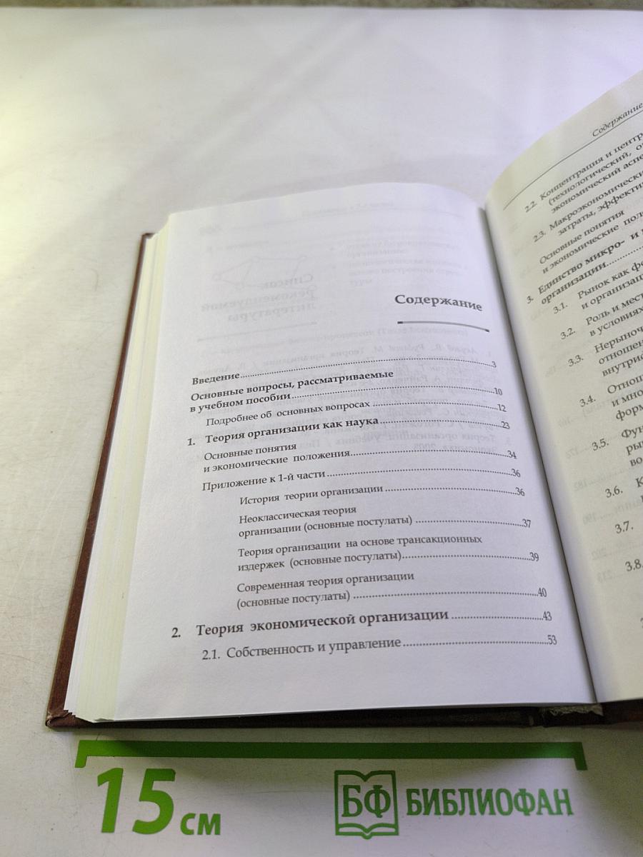 Теория экономической организации. Учебное пособие