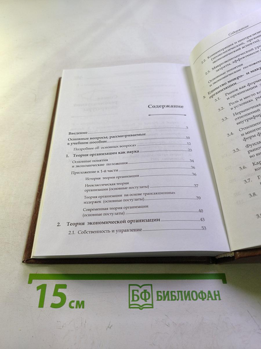 Теория экономической организации. Учебное пособие