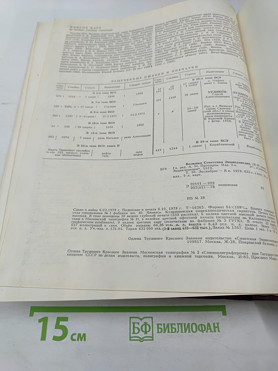 Большая Советская Энциклопедия. Том 30