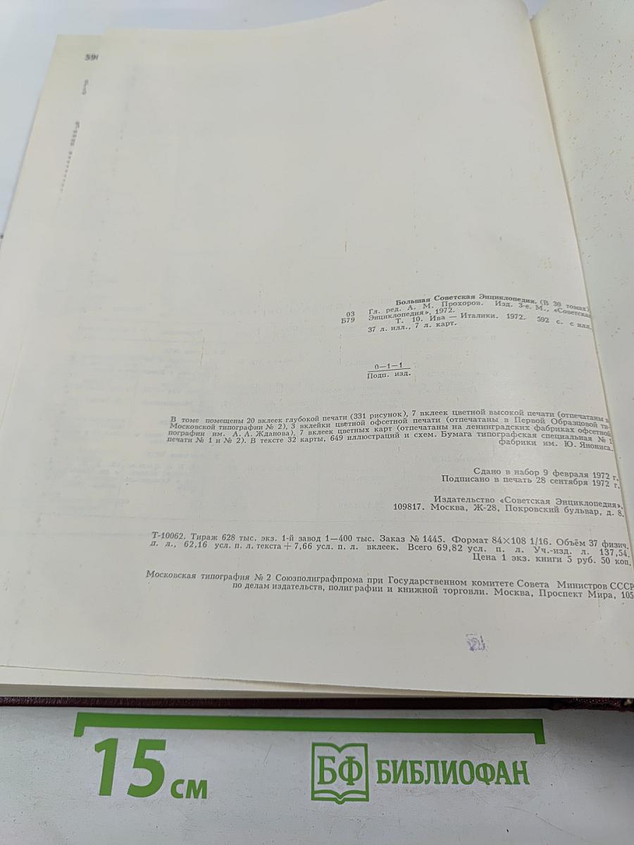 Большая Советская Энциклопедия. Том 10: Ива - Италики