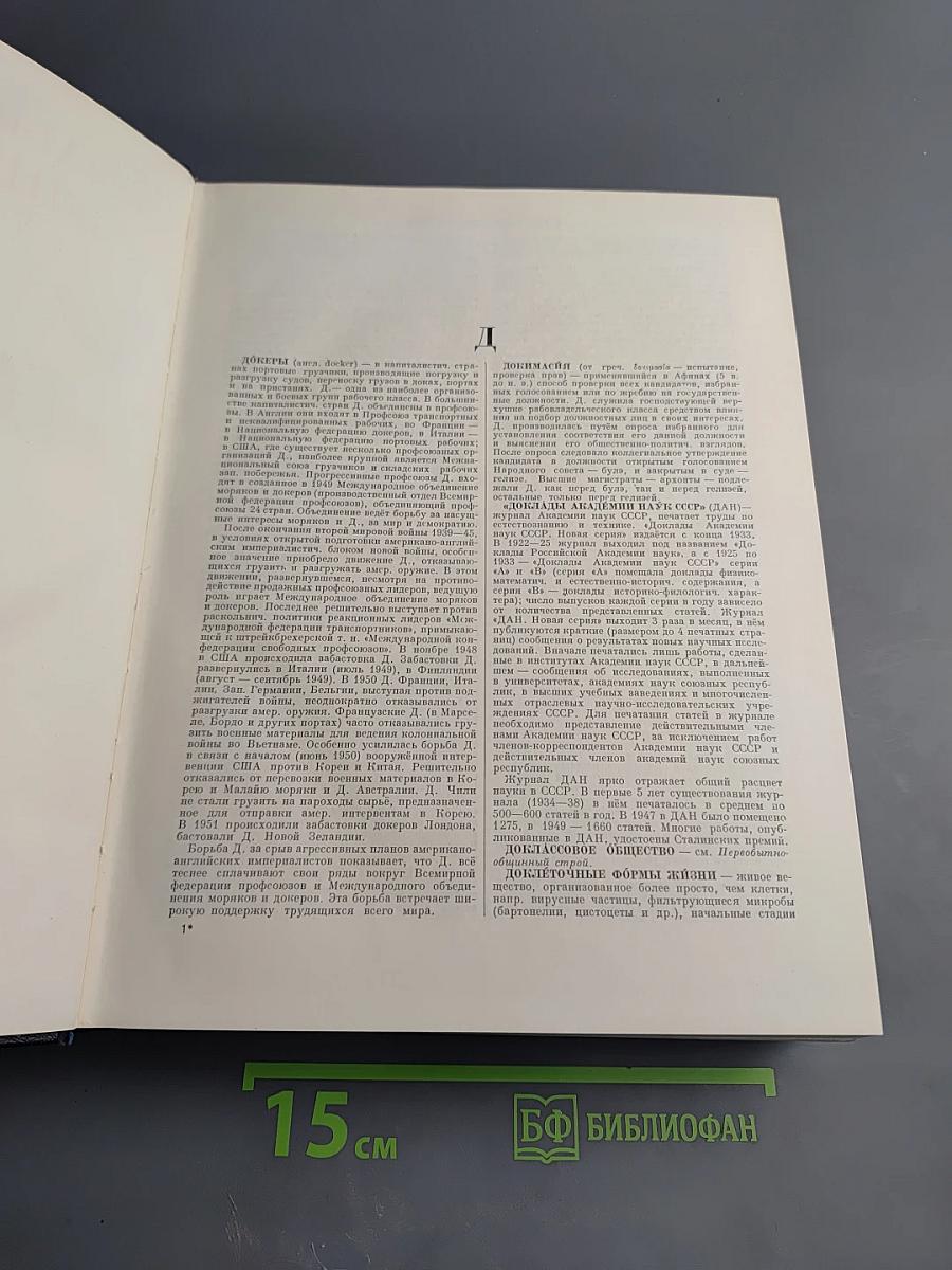Большая Советская Энциклопедия. Том 15. Докеры - Железняков