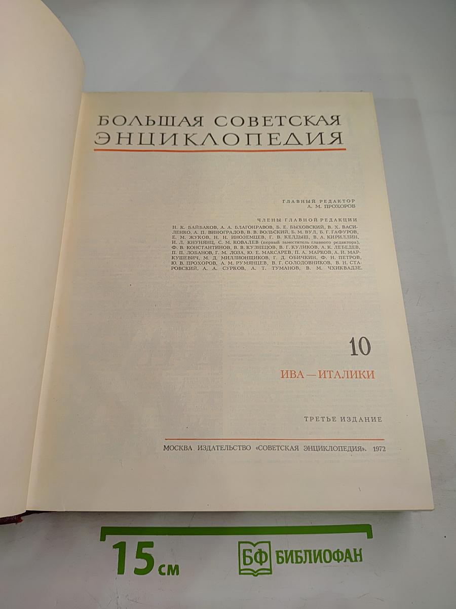 Большая Советская Энциклопедия. Том 10: Ива — Италики