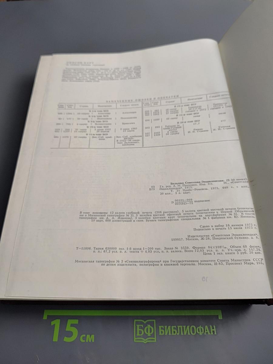 Большая Советская Энциклопедия. Том 21: Проба - Ременсы