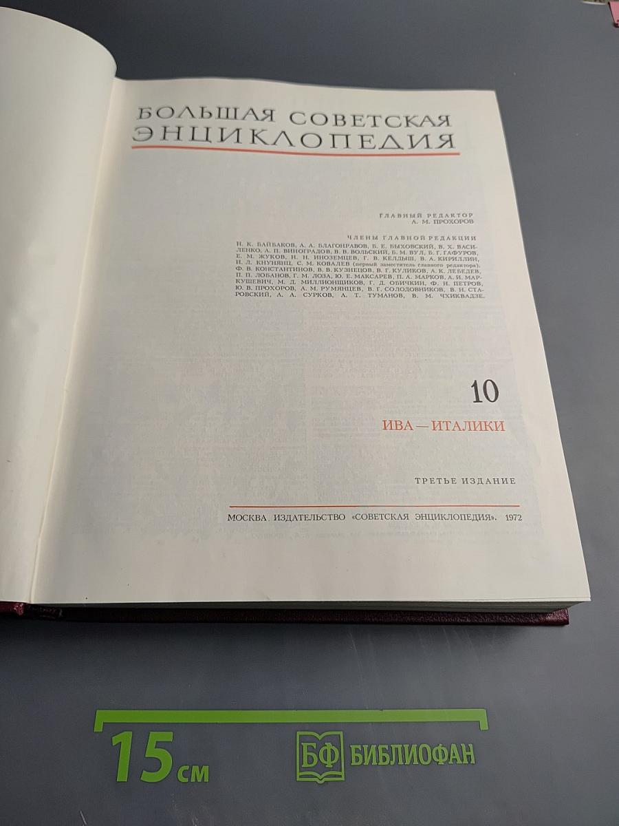 Большая Советская Энциклопедия. Том 10: Ива - Италики