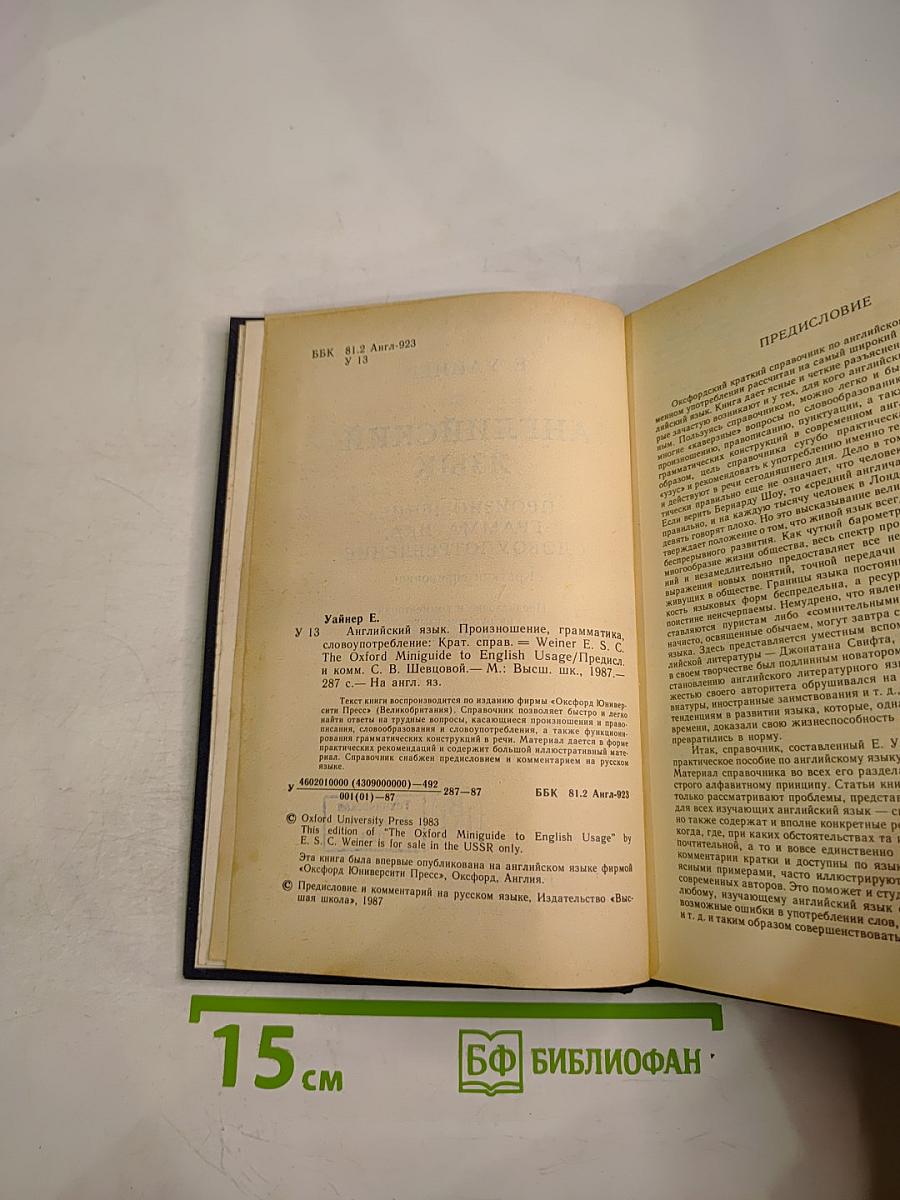 Английский язык. Произношение, грамматика, словоупотребление. Краткий справочник