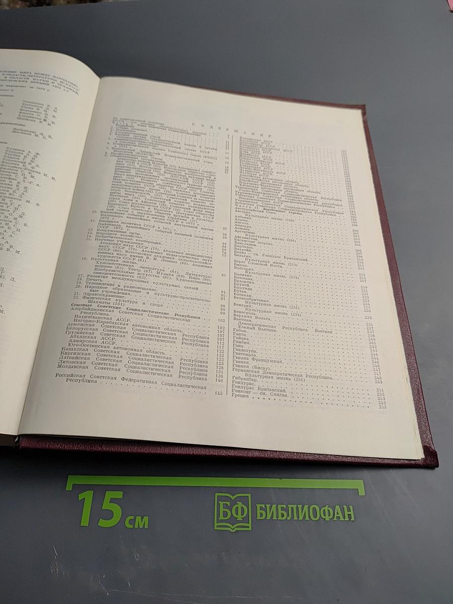 Ежегодник Большой Советской Энциклопедии 1973, Выпуск семнадцатый