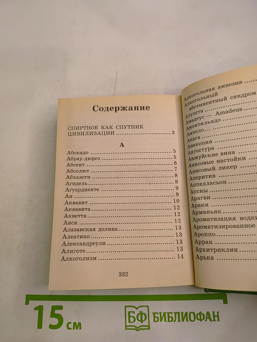 Малый словарь алкогольных напитков