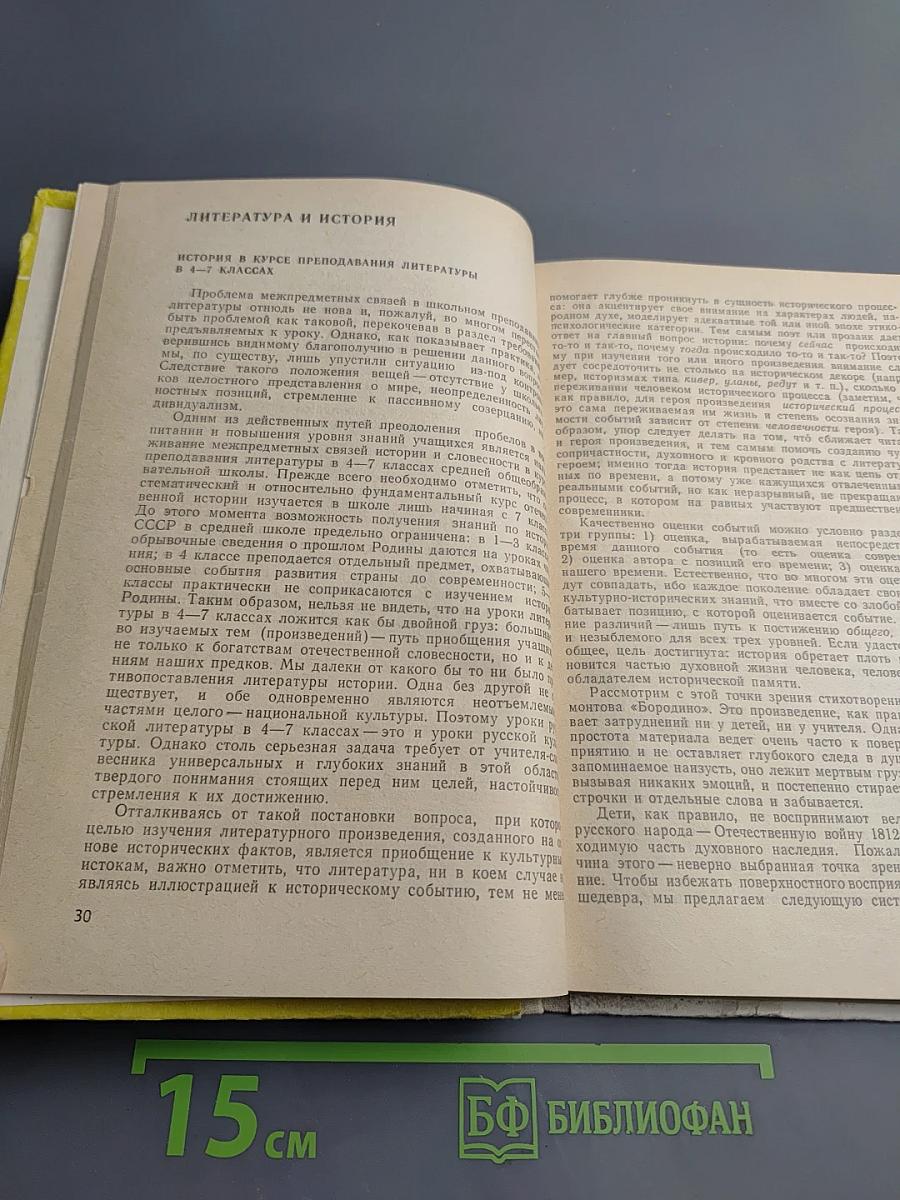 Межпредметные связи при изучении литературы в школе
