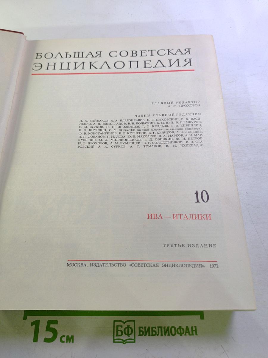 Большая Советская Энциклопедия. Том 10: Ива - Италики