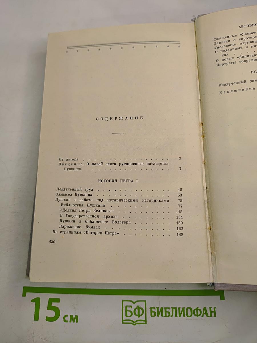 Незавершенные работы Пушкина