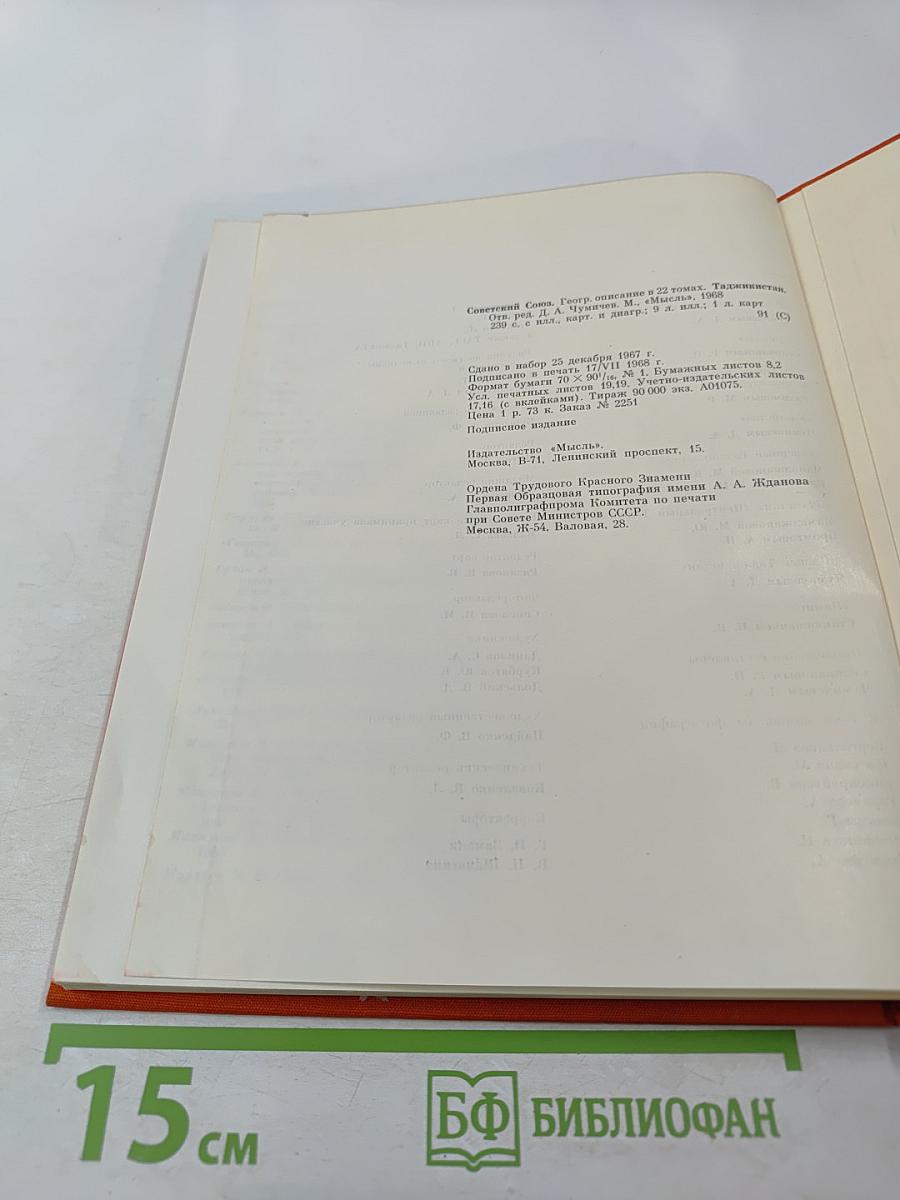 Советский Союз. Таджикистан