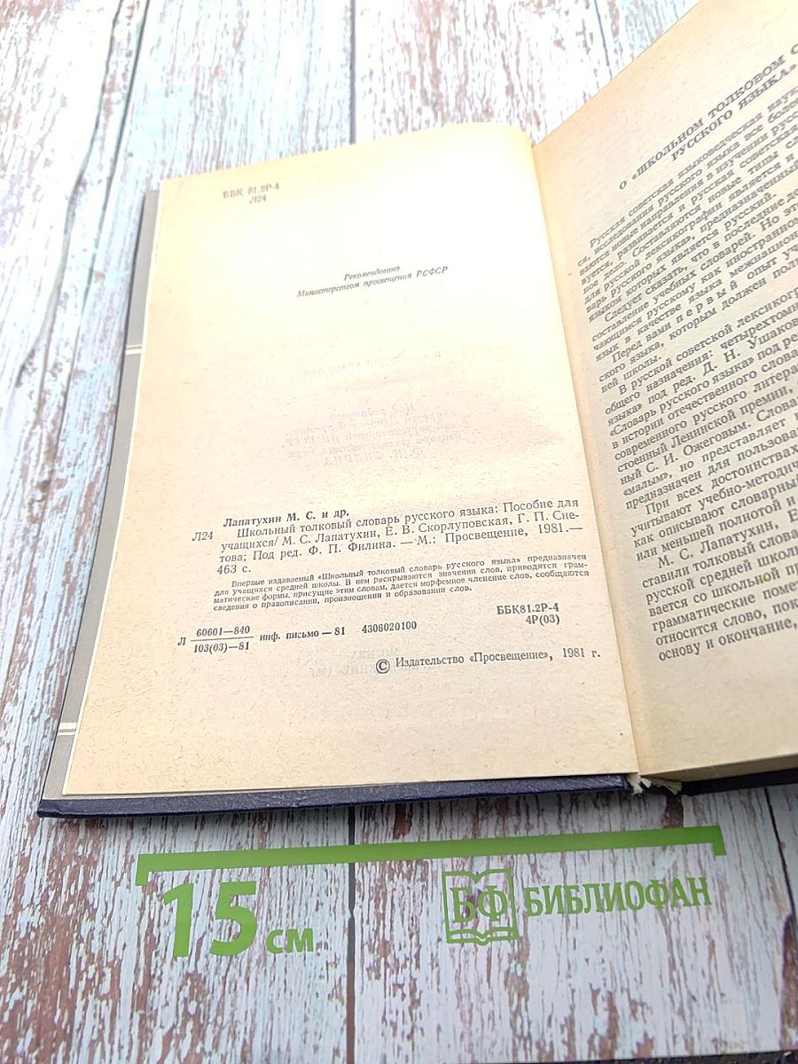 Школьный толковый словарь русского языка