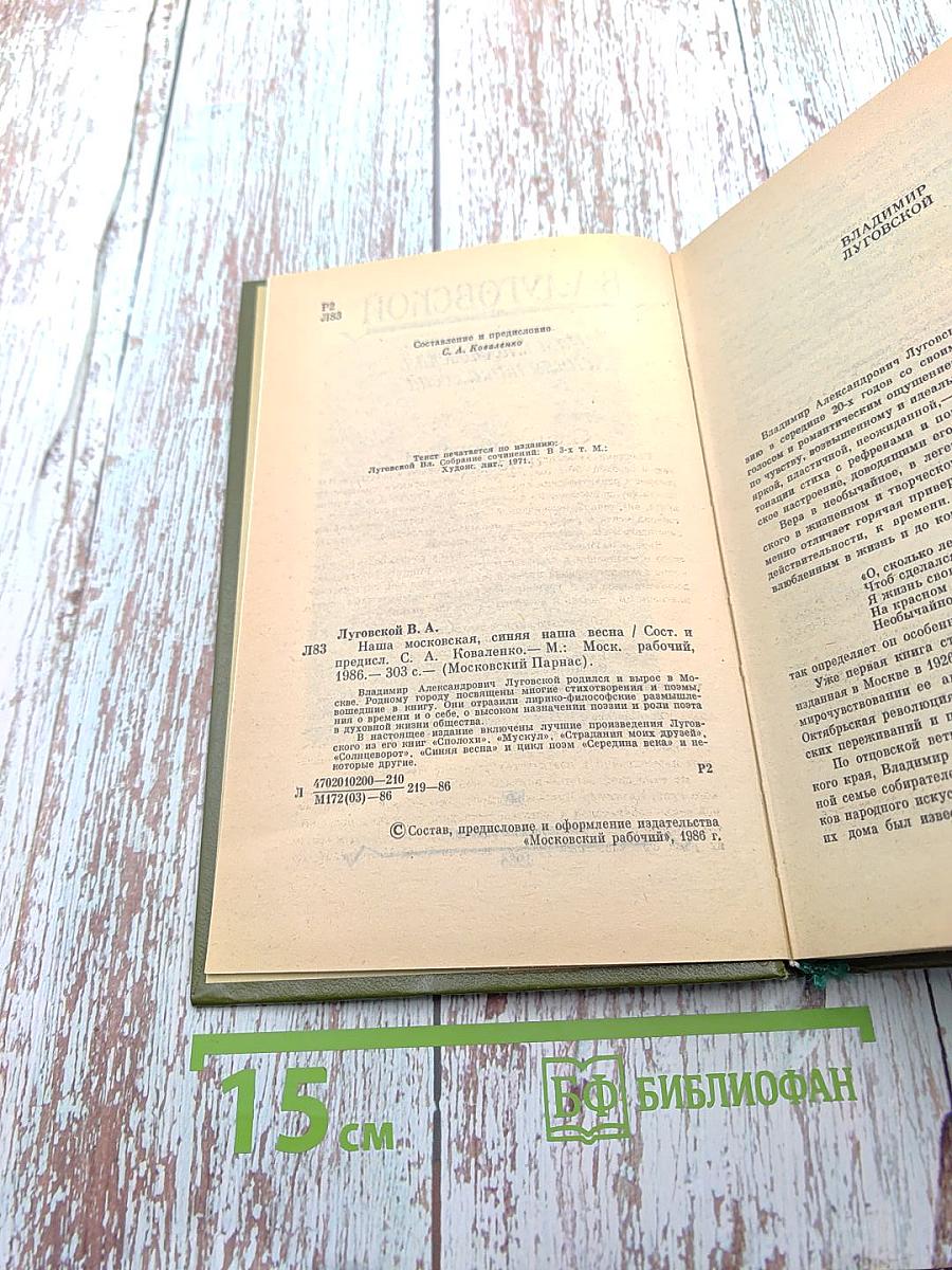 Наша московская, синяя наша весна