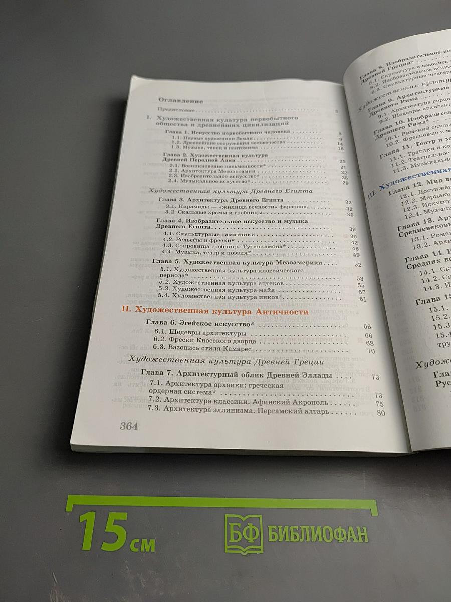 Мировая художественная культура. От истоков до XVII века 10 класс