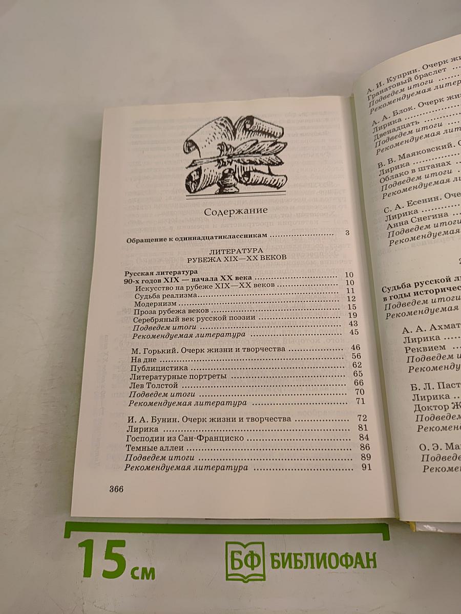 Литература. 11 класс. Часть первая