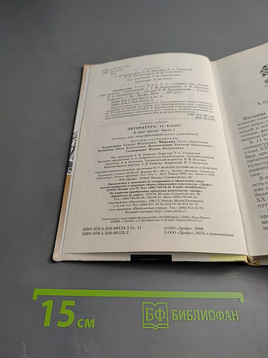 Литература 11 класс, Часть первая