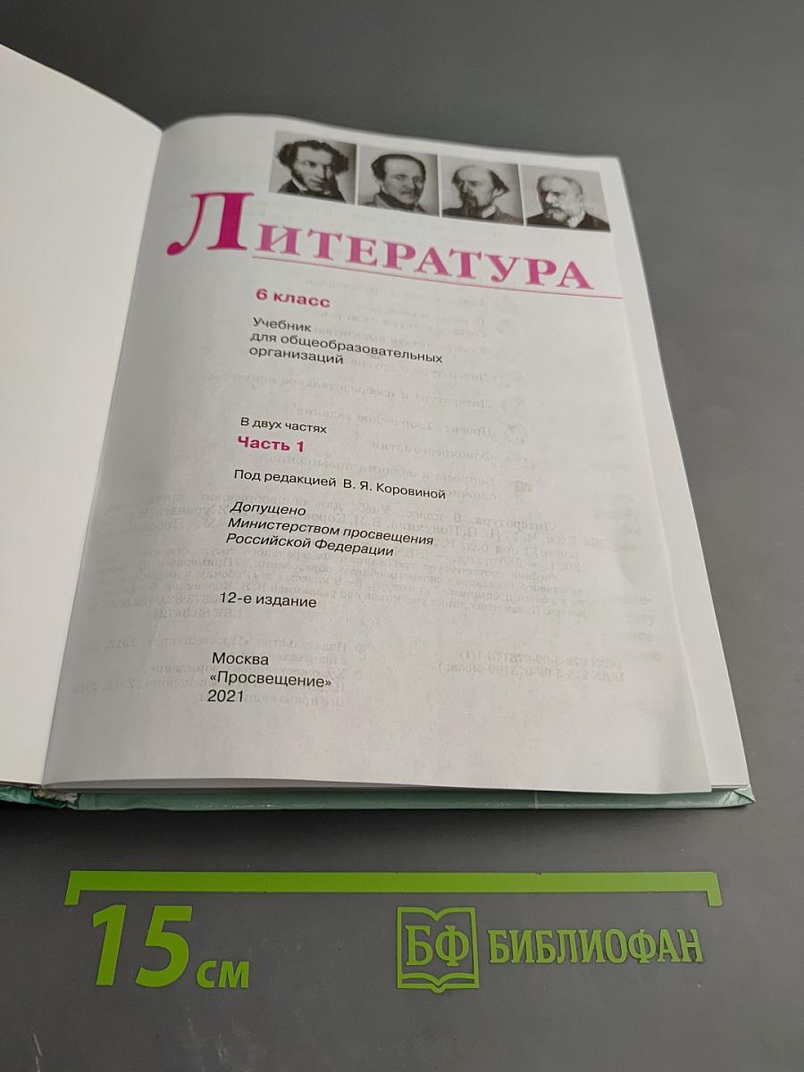 Литература. 6 класс. Часть 1