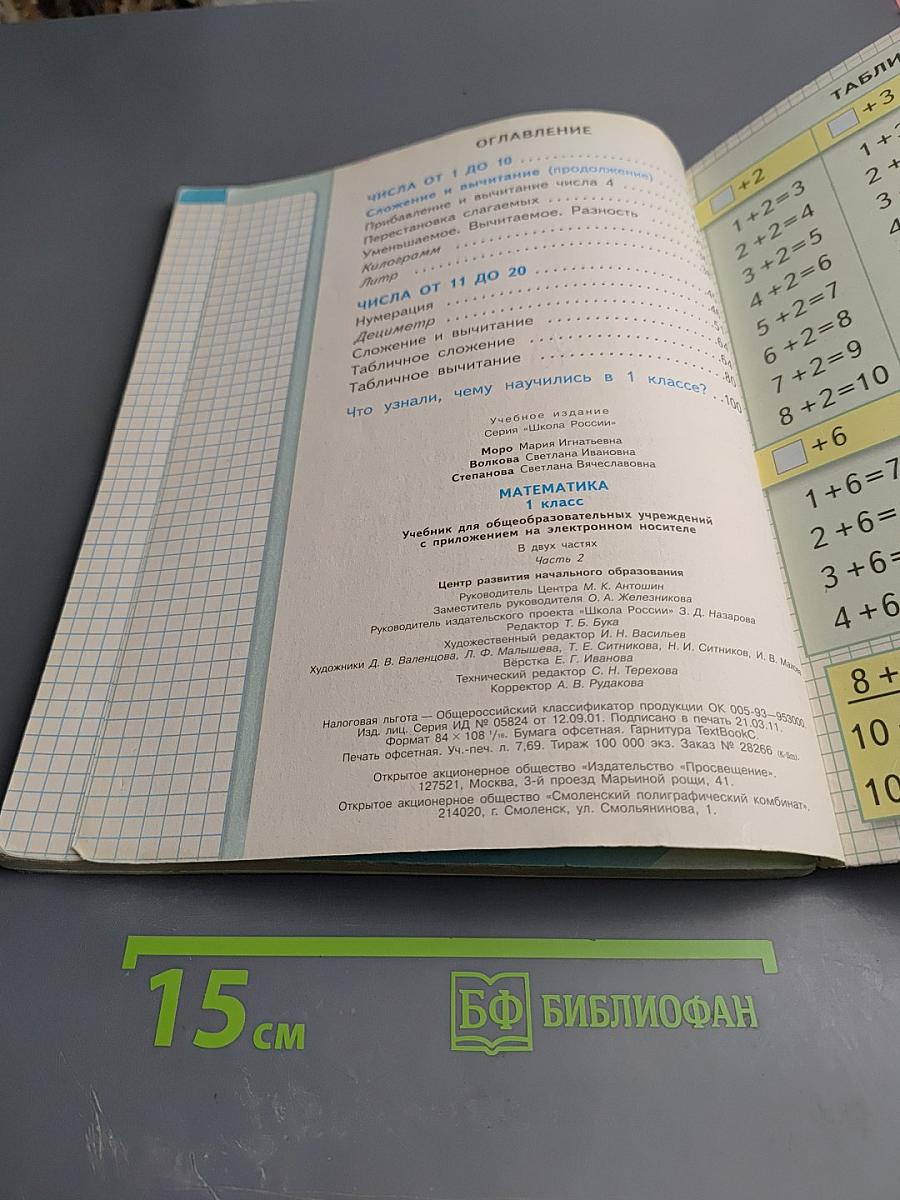 Математика. 1 класс. Часть 2