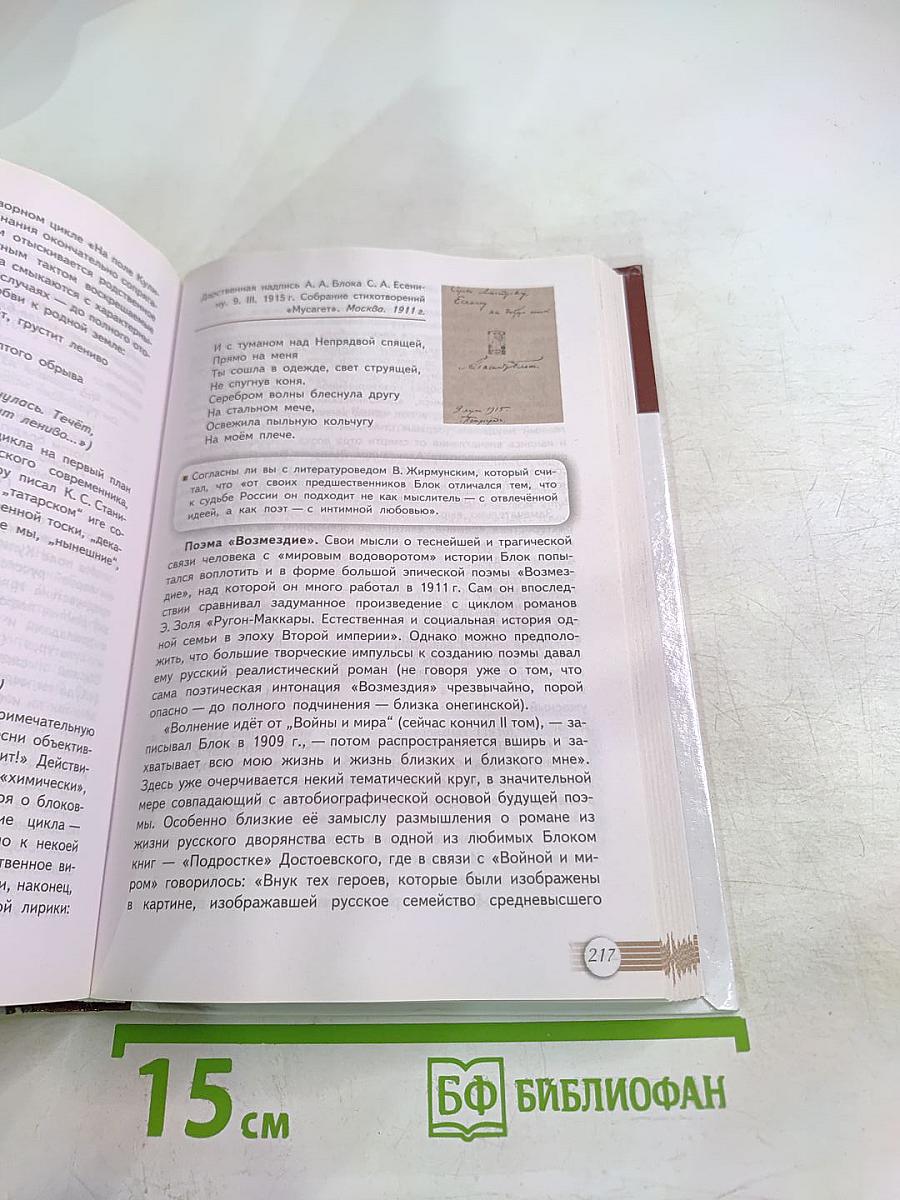 Русский язык и Литература. Литература. 11 класс, часть 1. Базовый уровень