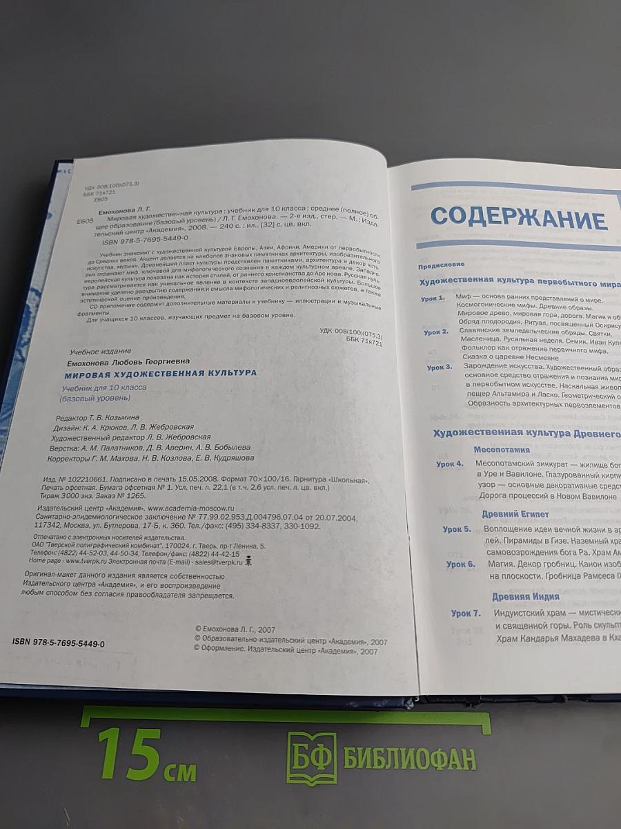 Мировая художественная культура. Учебник для 10 класса (базовый уровень)