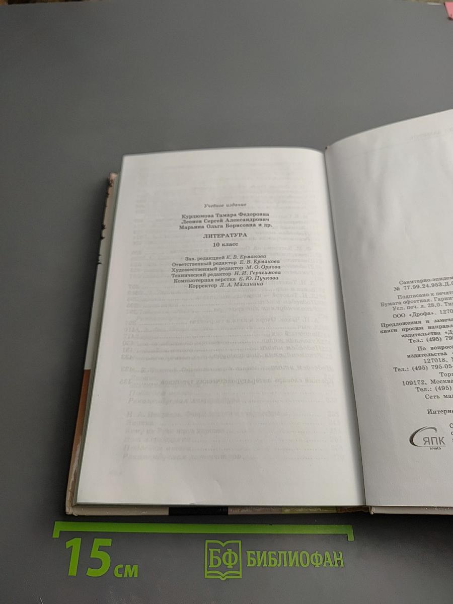 Литература 10 класс