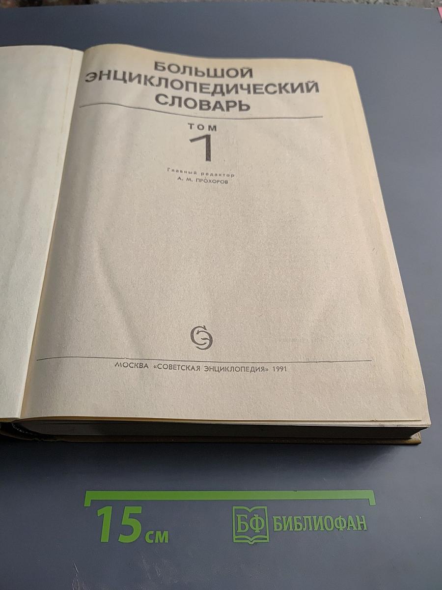 Большой энциклопедический словарь. Том 1