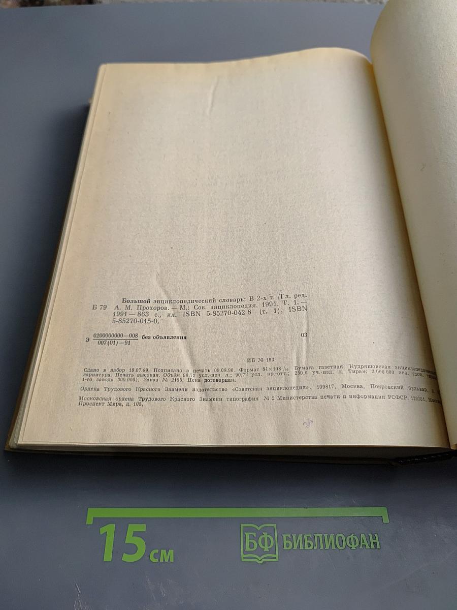 Большой энциклопедический словарь. Том 1