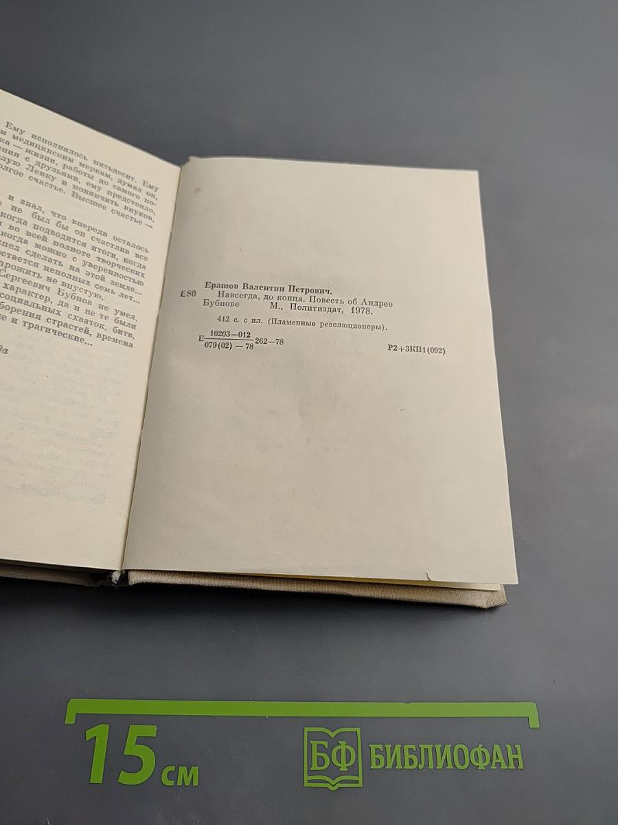 Навсегда, до конца. Повесть об Андрее Бубнове