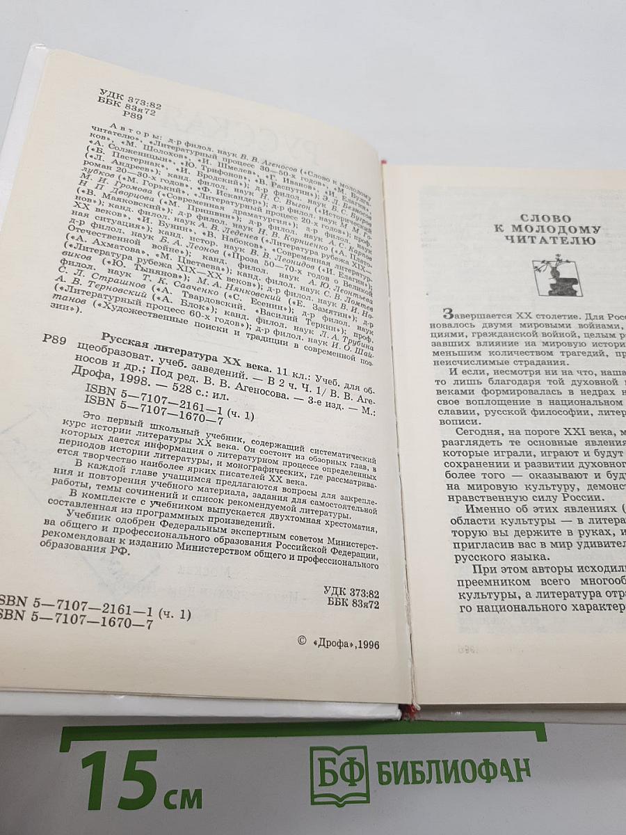 Русская литература XX века, 11 класс, Часть 1