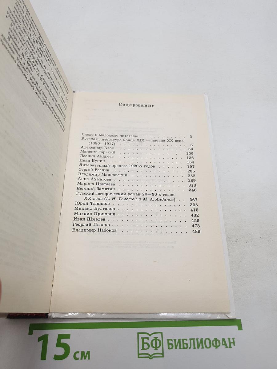 Русская литература XX века, 11 класс, Часть 1