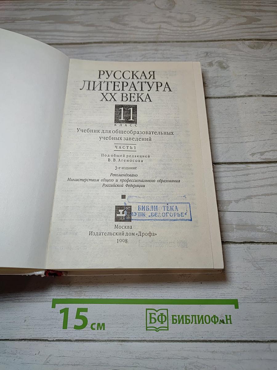 Русская литература XX века. 11 класс. Часть 1