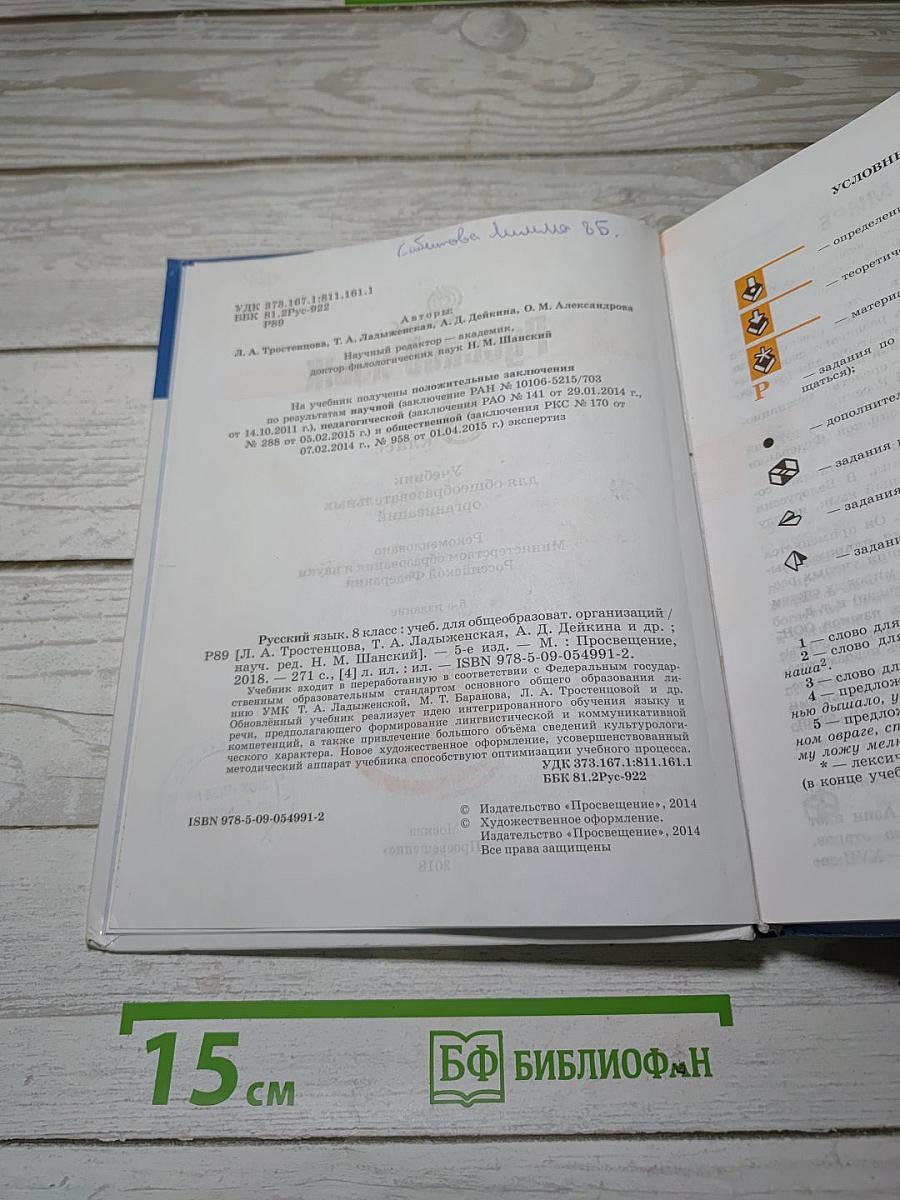 Русский язык 8 класс