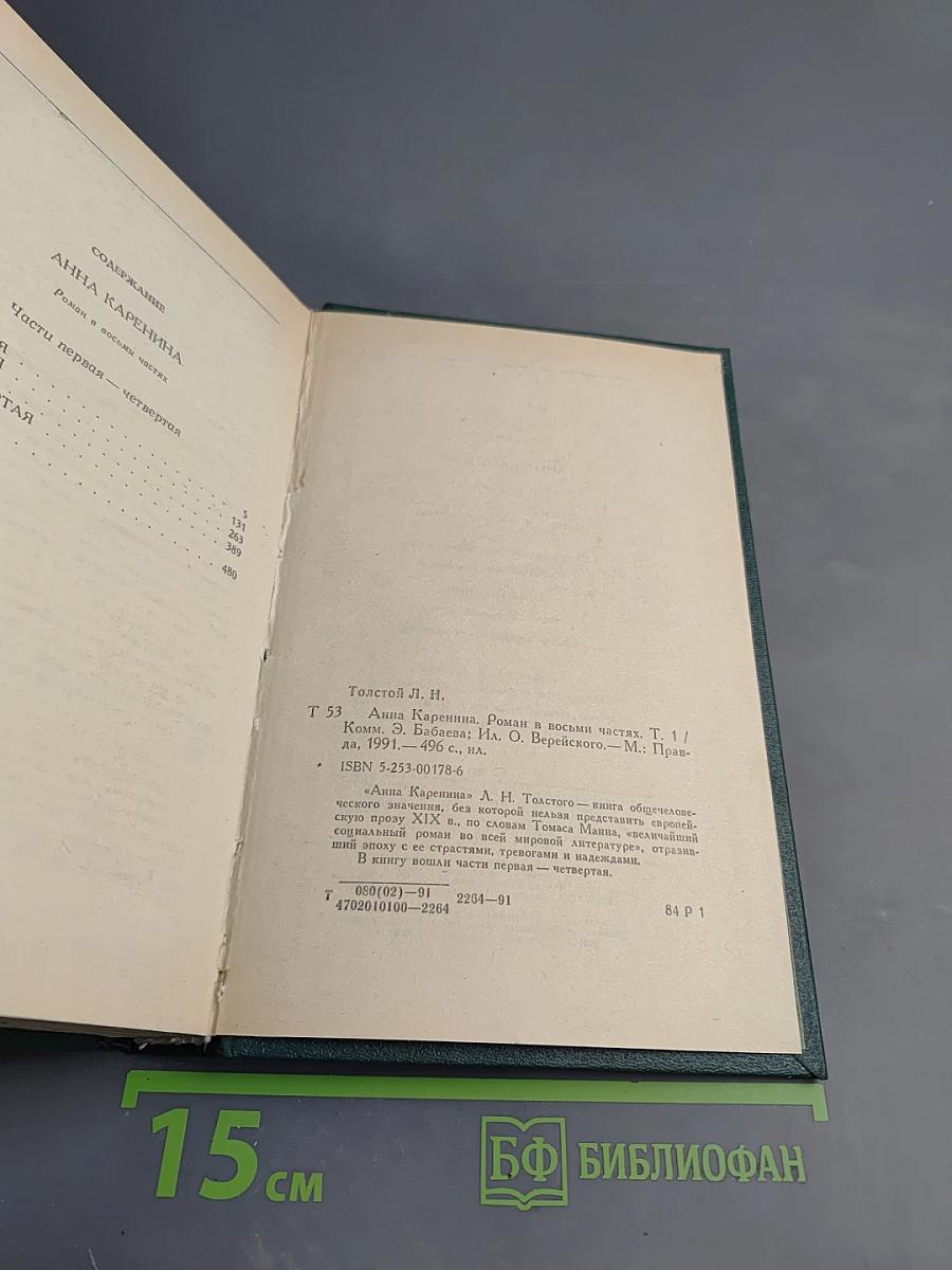 Анна Каренина. Роман в восьми частях. Части первая - четвертая