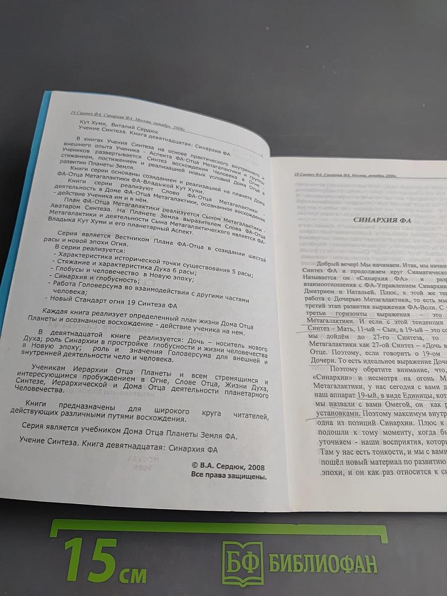 Учение Синтеза. Книга девятнадцатая. Синархия ФА
